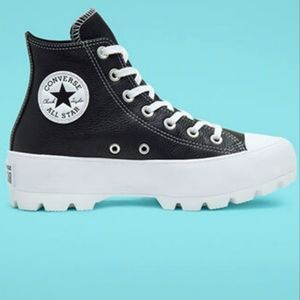 Black high top converse chuck Taylor all star shoes